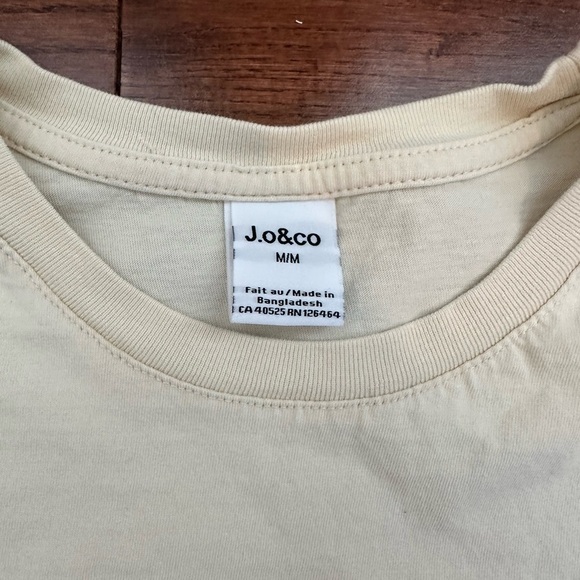 J.O&CO Cream Waist Length T-Shirt 100% Cotton - Picture 4 of 8